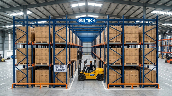 Kệ Drive In chứa pallet Ninh Bình Kệ Drive In chứa pallet số lượng lớn tại Ninh Bình