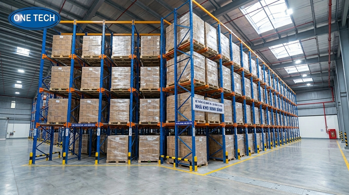 Kệ drive in Ninh Bình lắp đặt trong kho pallet công nghiệp Kệ drive in Ninh Bình lắp đặt trong kho pallet công nghiệp