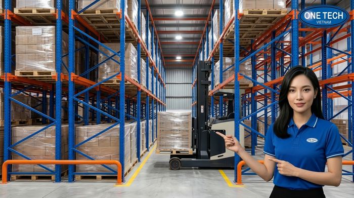 Vận hành xe nâng trong hệ kệ drive in cần đúng tải trọng và đúng lối đi Vận hành xe nâng trong hệ kệ drive in cần đúng tải trọng và đúng lối đi