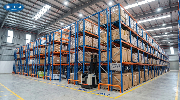 Kệ drive in công nghiệp phù hợp kho hàng số lượng lớn Kệ drive in công nghiệp phù hợp kho hàng số lượng lớn