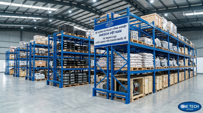 Kệ pallet sơn tĩnh điện chống ẩm Ninh Bình Kệ pallet sơn tĩnh điện chống ẩm cho kho tại Ninh Bình