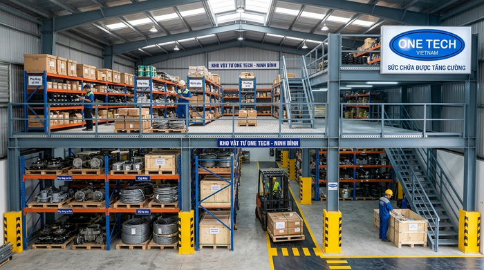 Kệ sàn mezzanine cho kho vật tư tại Ninh Bình