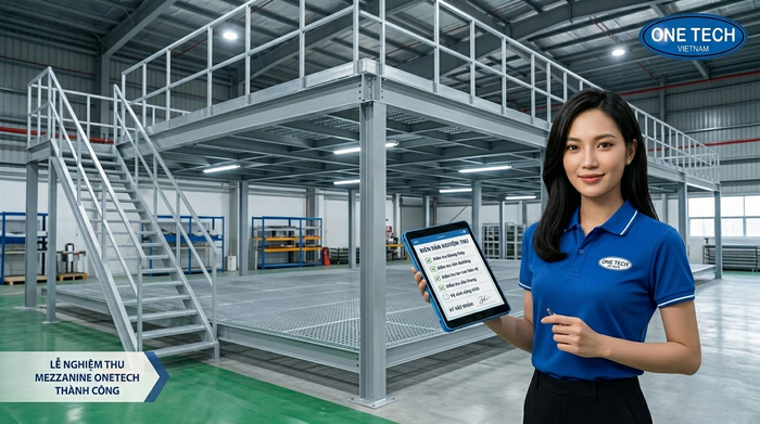 Nghiệm thu hệ thống kệ sàn mezzanine sau lắp đặt