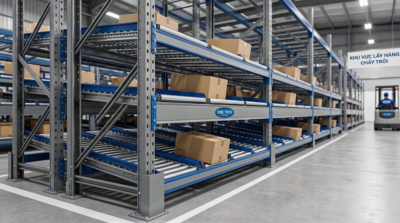 Tiêu chí chọn kệ Flow racks Ninh Bình chất lượng cho kho công nghiệp