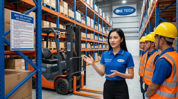Bàn giao kệ kho và đào tạo vận hành cho nhân sự kho trung chuyển