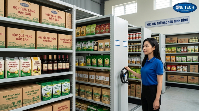 Kệ kho di động cho kho nông sản Ninh Bình Kệ kho di động cho kho nông sản và hàng đóng thùng tại Ninh Bình