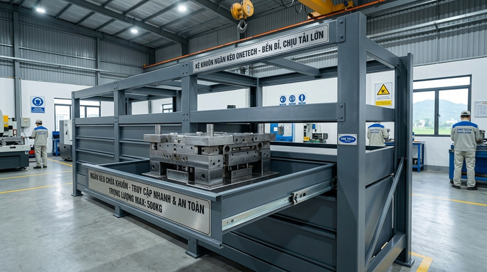 Kệ khuôn ngăn kéo cho xưởng sản xuất Kệ khuôn ngăn kéo tại Ninh Bình giúp lấy khuôn nhanh và an toàn