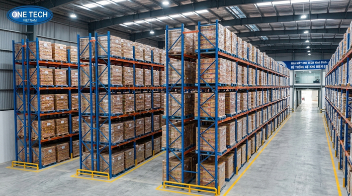 Kệ pallet double deep giúp tăng mật độ lưu trữ trong kho hẹp Kệ pallet double deep cho kho hẹp tại Ninh Bình