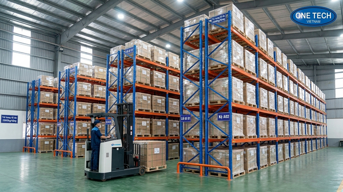 Kệ Selective Ninh Bình dùng cho kho pallet hạng nặng Kệ Selective Ninh Bình dùng cho kho pallet hạng nặng