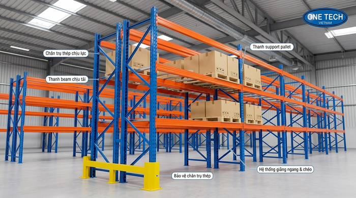 Kệ Selective tải trọng nặng cho kho công nghiệp tại Ninh Bình Kệ Selective tải trọng nặng cho kho công nghiệp tại Ninh Bình