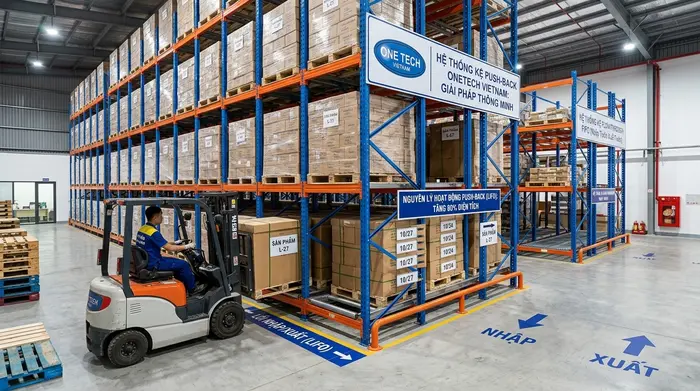 Quản lý FIFO LIFO với kệ push back Ninh Bình Quản lý FIFO LIFO khi sử dụng kệ push back Ninh Bình trong kho hàng