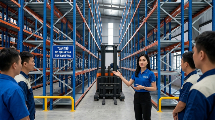 Đào tạo quy trình vận hành an toàn cho kệ VNA Ninh Bình