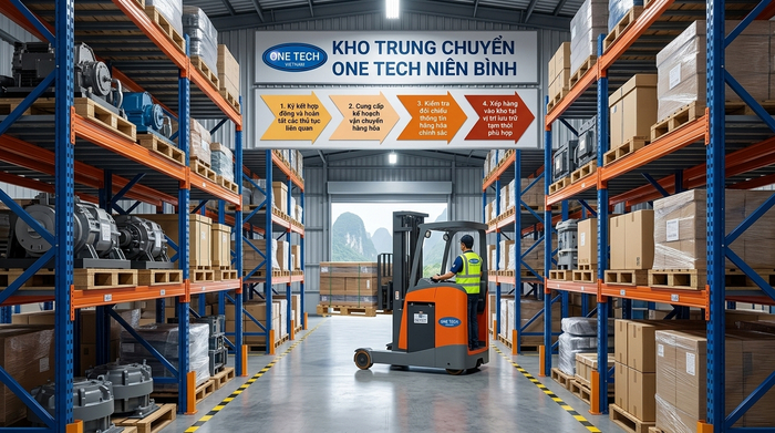Thiết kế lối đi xe nâng trong kho trung chuyển Ninh Bình