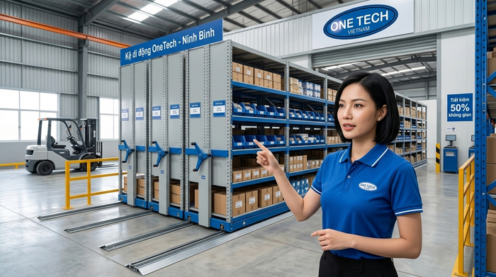 Tư vấn kệ kho di động Ninh Bình OneTech Group Tư vấn thiết kế và lắp đặt kệ kho di động Ninh Bình bởi OneTech Group