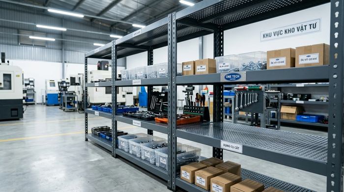 Ứng dụng kệ sắt lỗ công nghiệp trong nhà máy Ứng dụng kệ sắt lỗ công nghiệp trong nhà máy