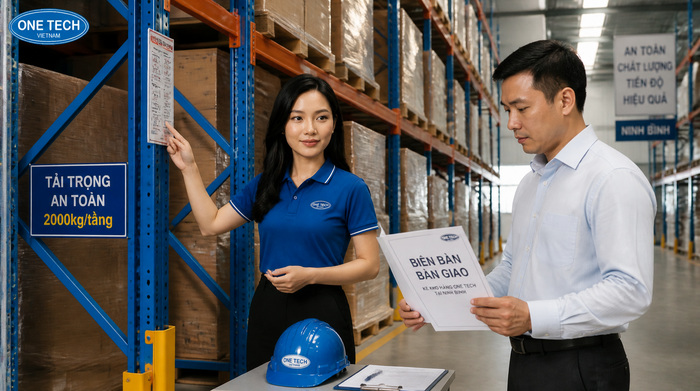 Bàn giao hệ thống kệ kho logistics sau lắp đặt tại Ninh Bình