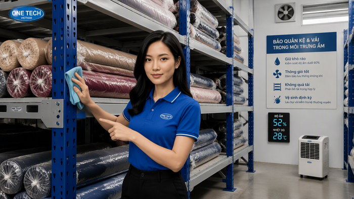 Bảo trì kệ để vải trong mùa nồm ẩm Bảo trì kệ chứa vải chống ẩm mốc