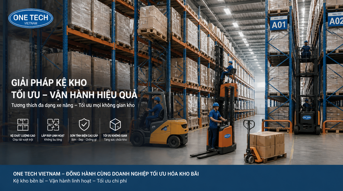 Các mẫu xe nâng phù hợp với hệ thống kệ kho logistics