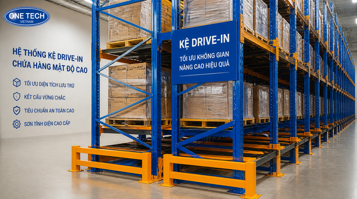 Kệ Drive In mật độ cao cho kho logistics Ninh Bình