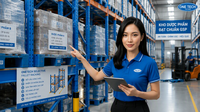 Kệ Selective cho kho dược phẩm lưu trữ pallet
