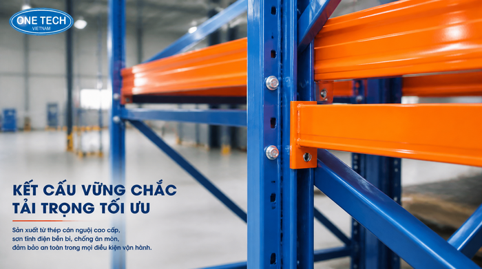 Cấu tạo khung cột thanh beam và giằng kệ kho logistics