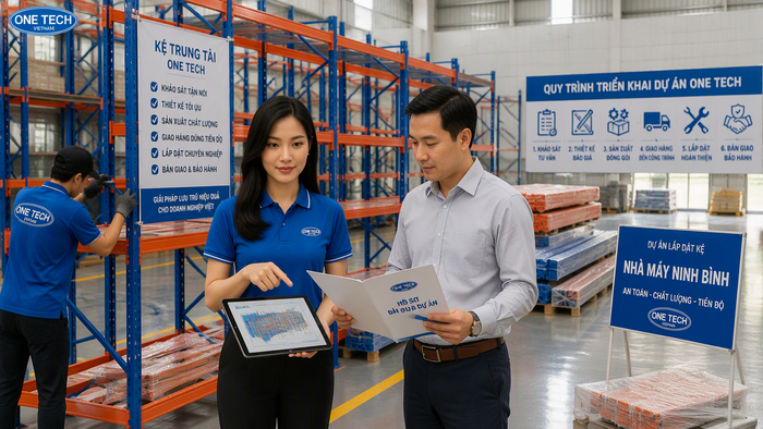 Bàn giao kệ kho hàng Ninh Bình sau lắp đặt Lắp đặt và bàn giao kệ kho hàng cho doanh nghiệp tại Ninh Bình