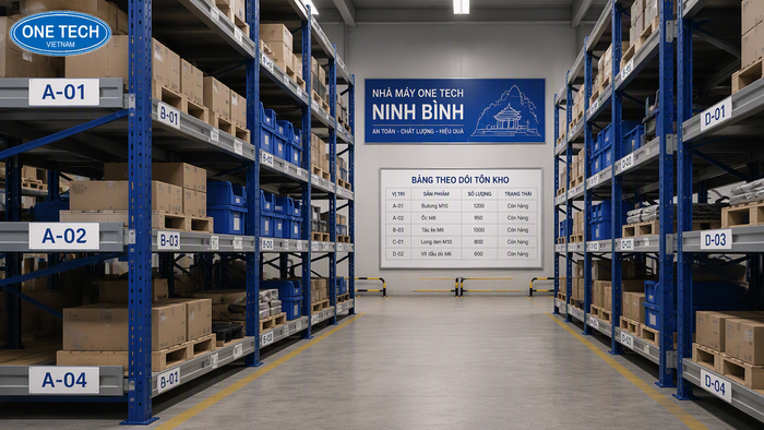 Quản lý vị trí hàng hóa trên kệ kho Ninh Bình Dán mã vị trí trên kệ kho hàng giúp quản lý tồn kho tại Ninh Bình
