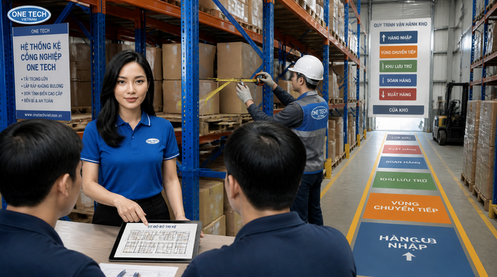 Quy trình khảo sát thiết kế lắp đặt kệ kho logistics Ninh Bình