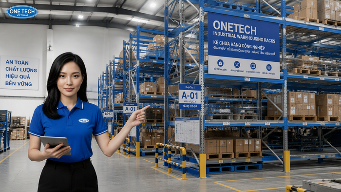 Thiết bị nhà kho Ninh Bình cho kho hàng chuyên nghiệp Tổng quan hệ thống thiết bị nhà kho Ninh Bình với kệ chứa hàng nhiều tầng