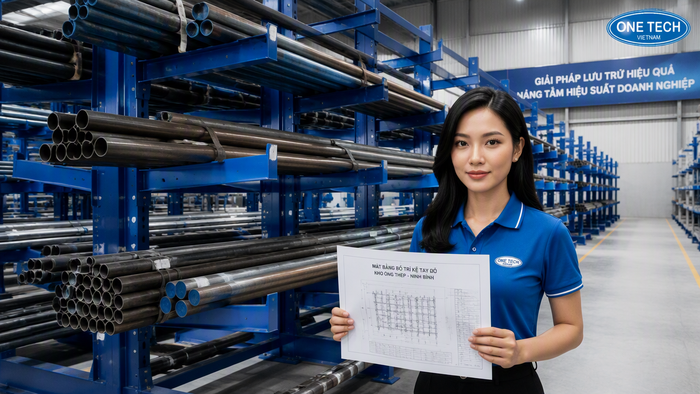 Tư vấn kệ để ống thép Ninh Bình Tư vấn kệ để ống thép Ninh Bình theo mặt bằng kho thực tế