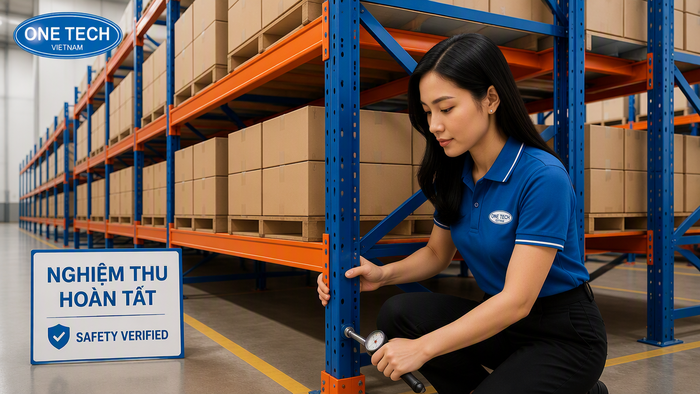 Bàn giao kệ trung tải sau khi lắp đặt và kiểm tra an toàn