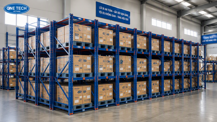 Lắp đặt kệ trung tải tại Ninh Bình giúp tối ưu không gian kho